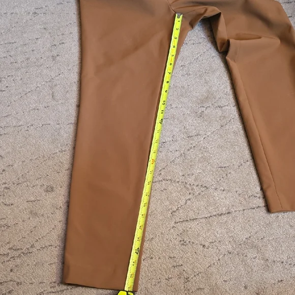Theory Thaniel Deep Hazelnut Kenett Elastic Pull On Strech Slim Pants, S/ 4 NWT - Picture 11 of 16
